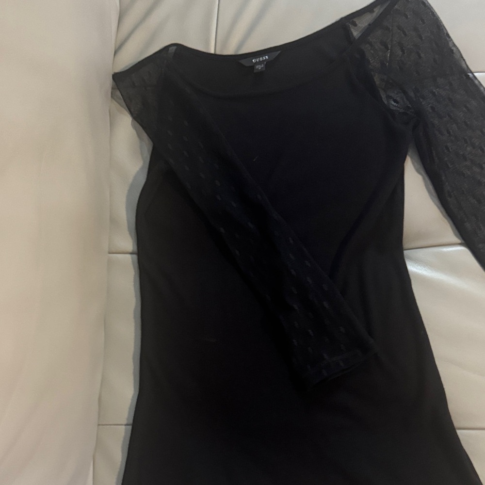 Guess Black Long Sleeve Dress